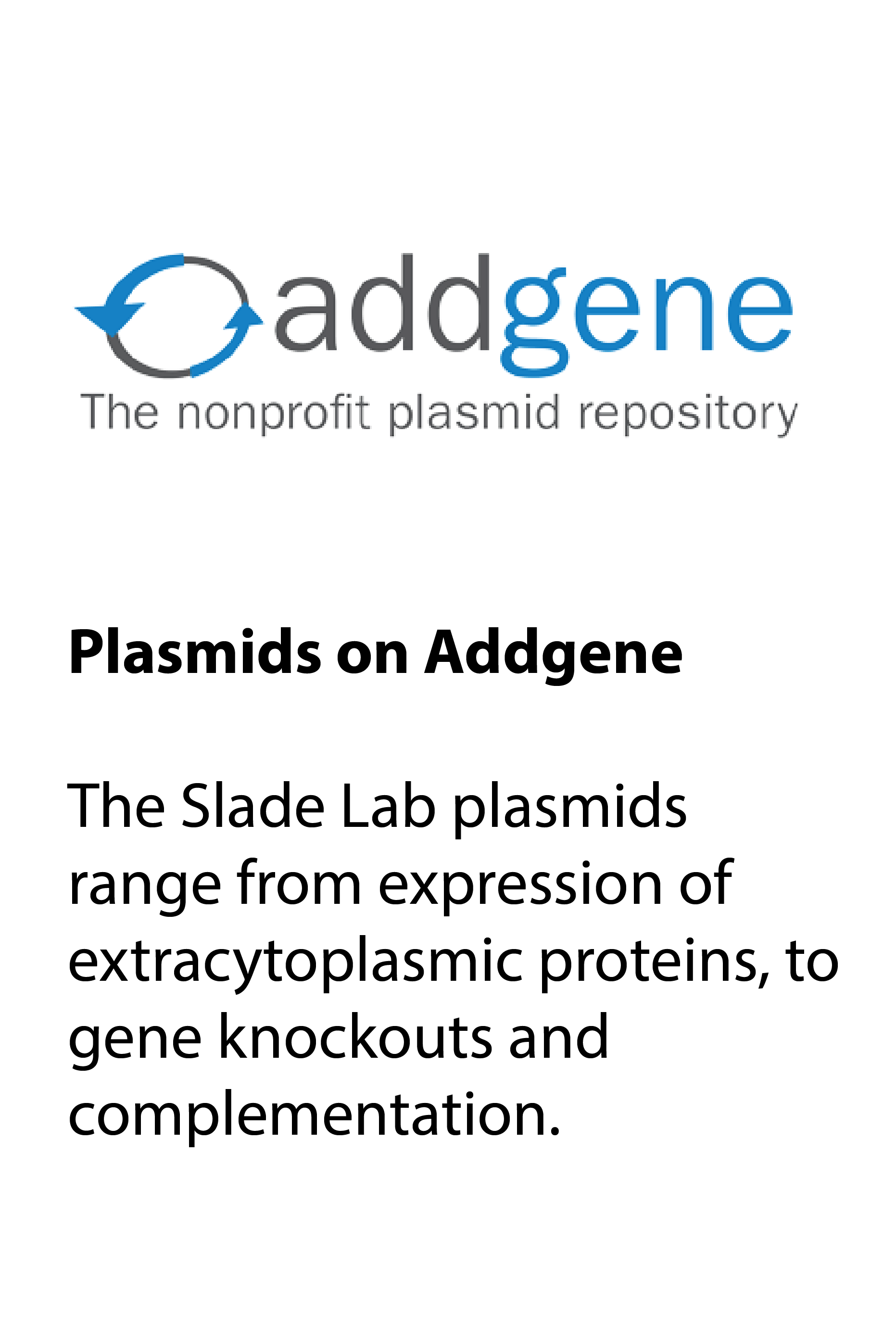 Addgene Slade Lab